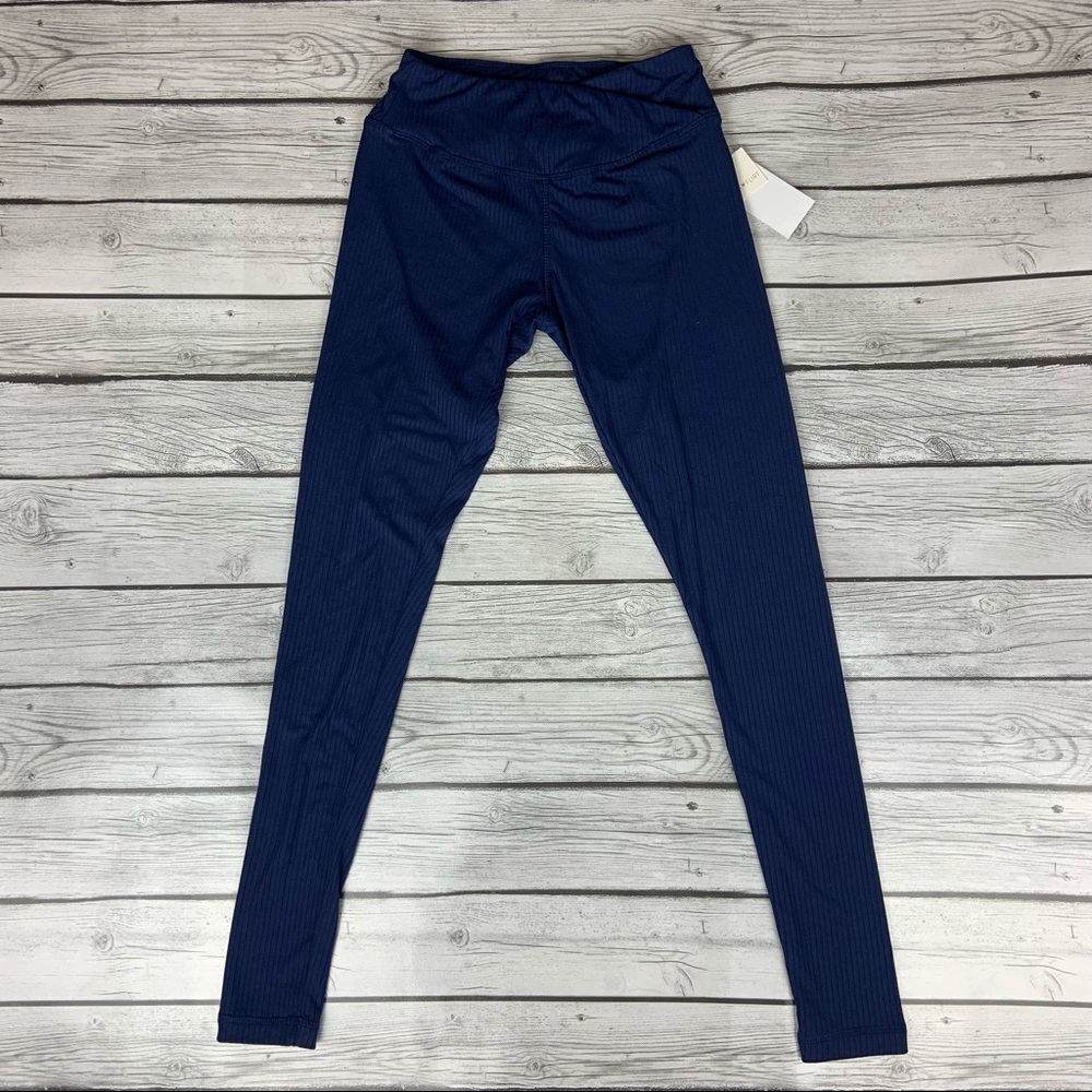 Ultra Flirt Dark Blue Cross Waist Leggings - Picture 2 of 7